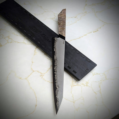 285mm Stainless San-Mai Carving Knife | Handmade Kitchen Knives - KWB Knives