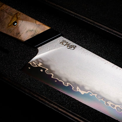 285mm Stainless San-Mai Carving Knife | Handmade Kitchen Knives - KWB Knives