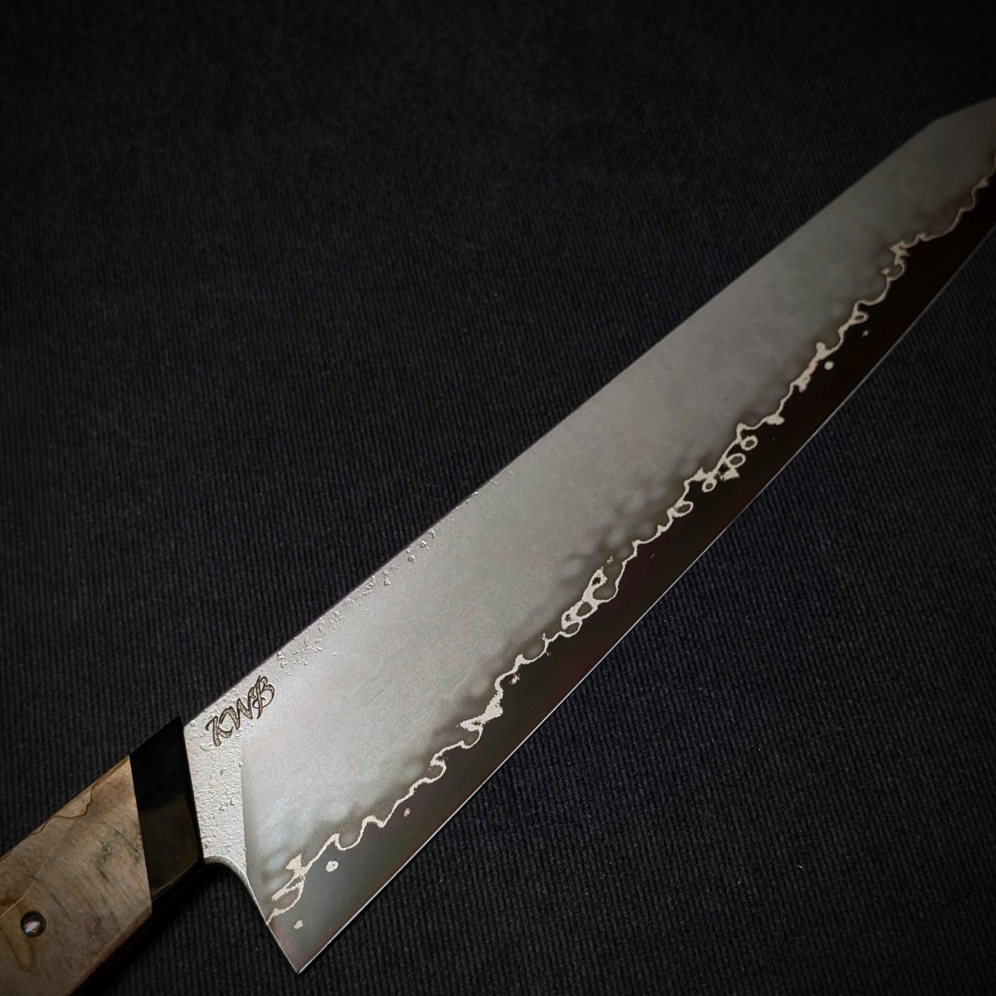 285mm Stainless San-Mai Carving Knife | Handmade Kitchen Knives - KWB Knives