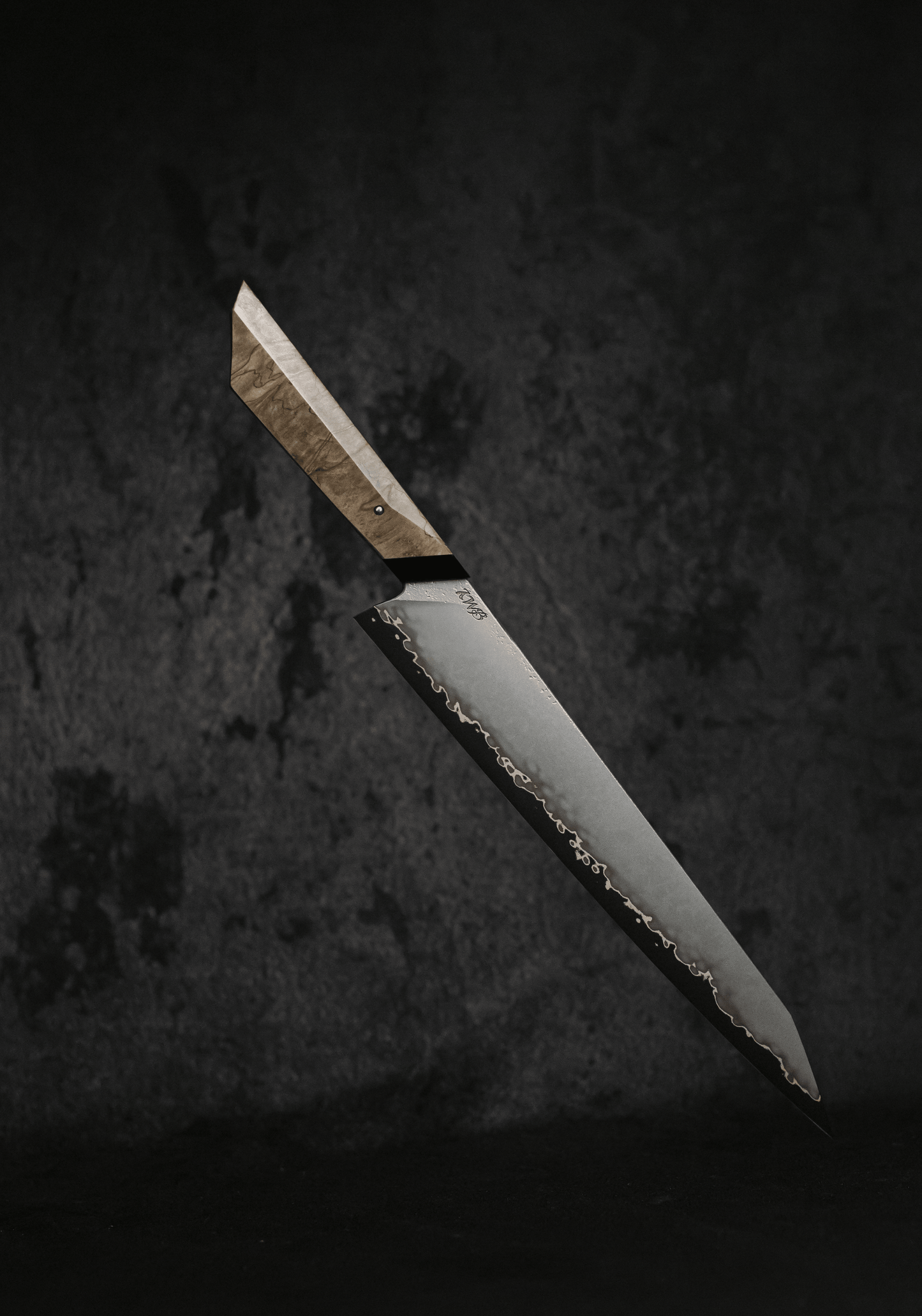 285mm Stainless San-Mai Carving Knife | Handmade Kitchen Knives - KWB Knives