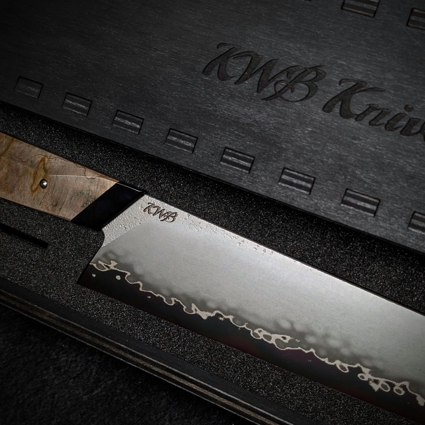 285mm Stainless San-Mai Carving Knife | Handmade Kitchen Knives - KWB Knives