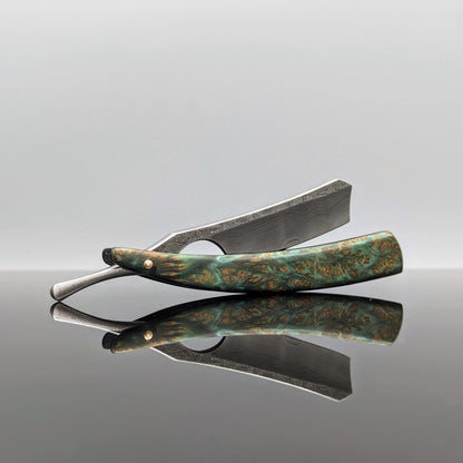 6/8 Damascus Straight Razor | Handmade shaving products - KWB Knives