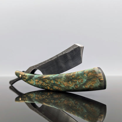 6/8 Damascus Straight Razor | Handmade shaving products - KWB Knives