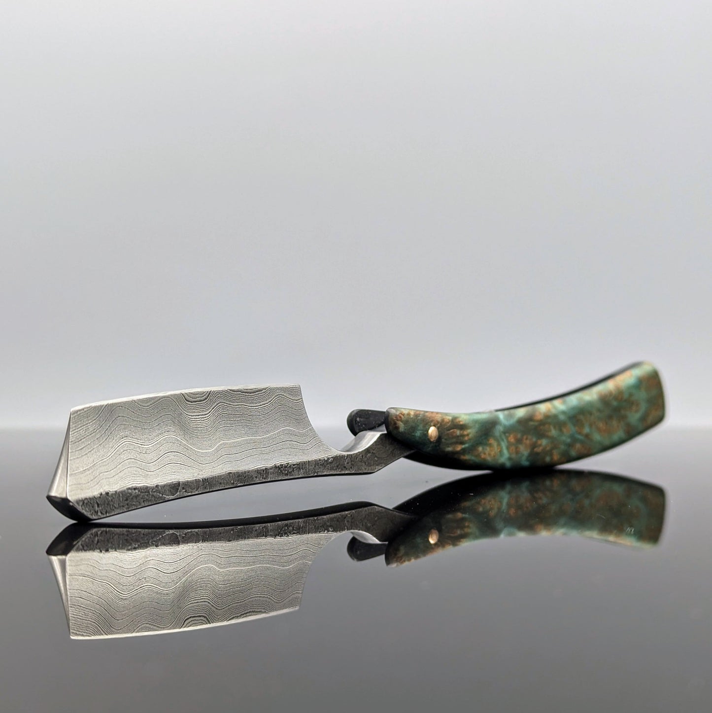 6/8 Damascus Straight Razor | Handmade shaving products - KWB Knives