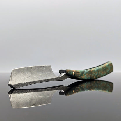 6/8 Damascus Straight Razor | Handmade shaving products - KWB Knives
