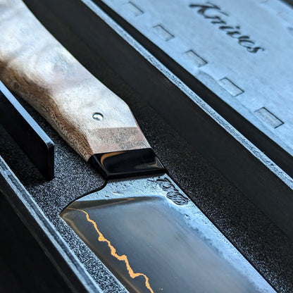 85mm Copper herb cleaver | Handmade Kitchen Knives - KWB Knives