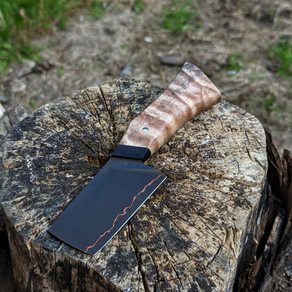 85mm Copper herb cleaver | Handmade Kitchen Knives - KWB Knives