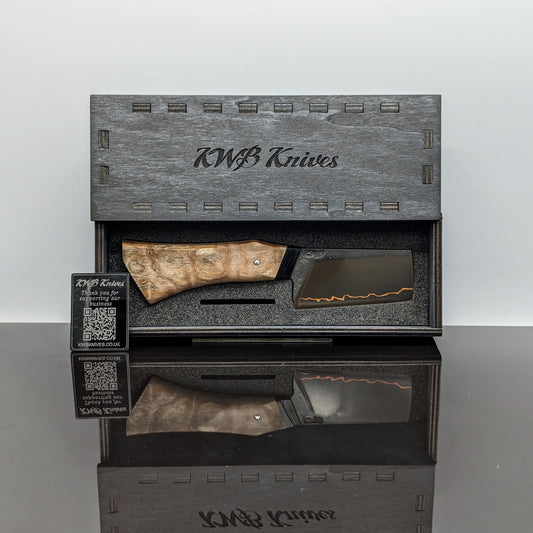 85mm Copper herb cleaver | Handmade Kitchen Knives - KWB Knives