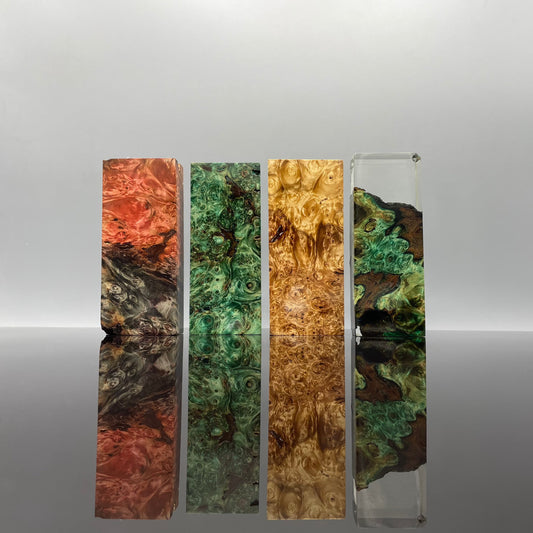Stabilised Horse Chestnut Burr Handle Blocks-KWB Knives
