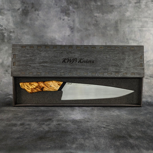 245mm Stainless Steel Chef Knife | Handmade Kitchen Knives-KWB Knives