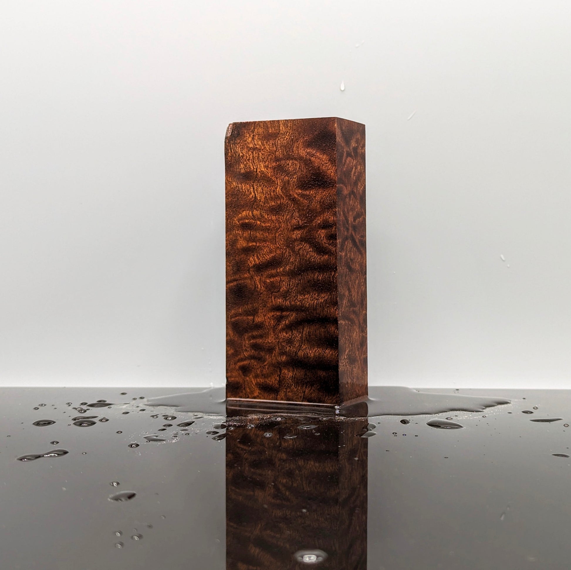 Stabilised Pomeli Sapelli Handle Block-KWB Knives