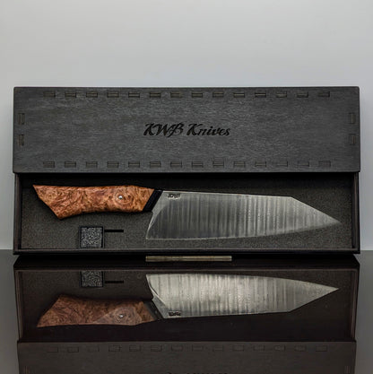 230mm Ladder damascus K-tip Gyuto | Handmade Kitchen Knives-KWB Knives