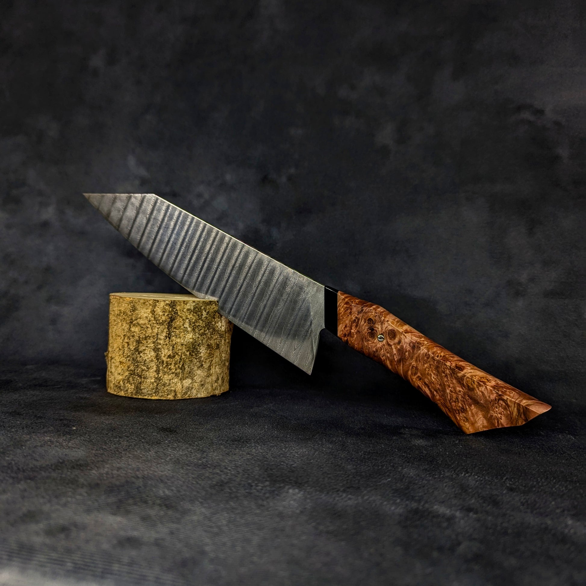230mm Ladder damascus K-tip Gyuto | Handmade Kitchen Knives-KWB Knives