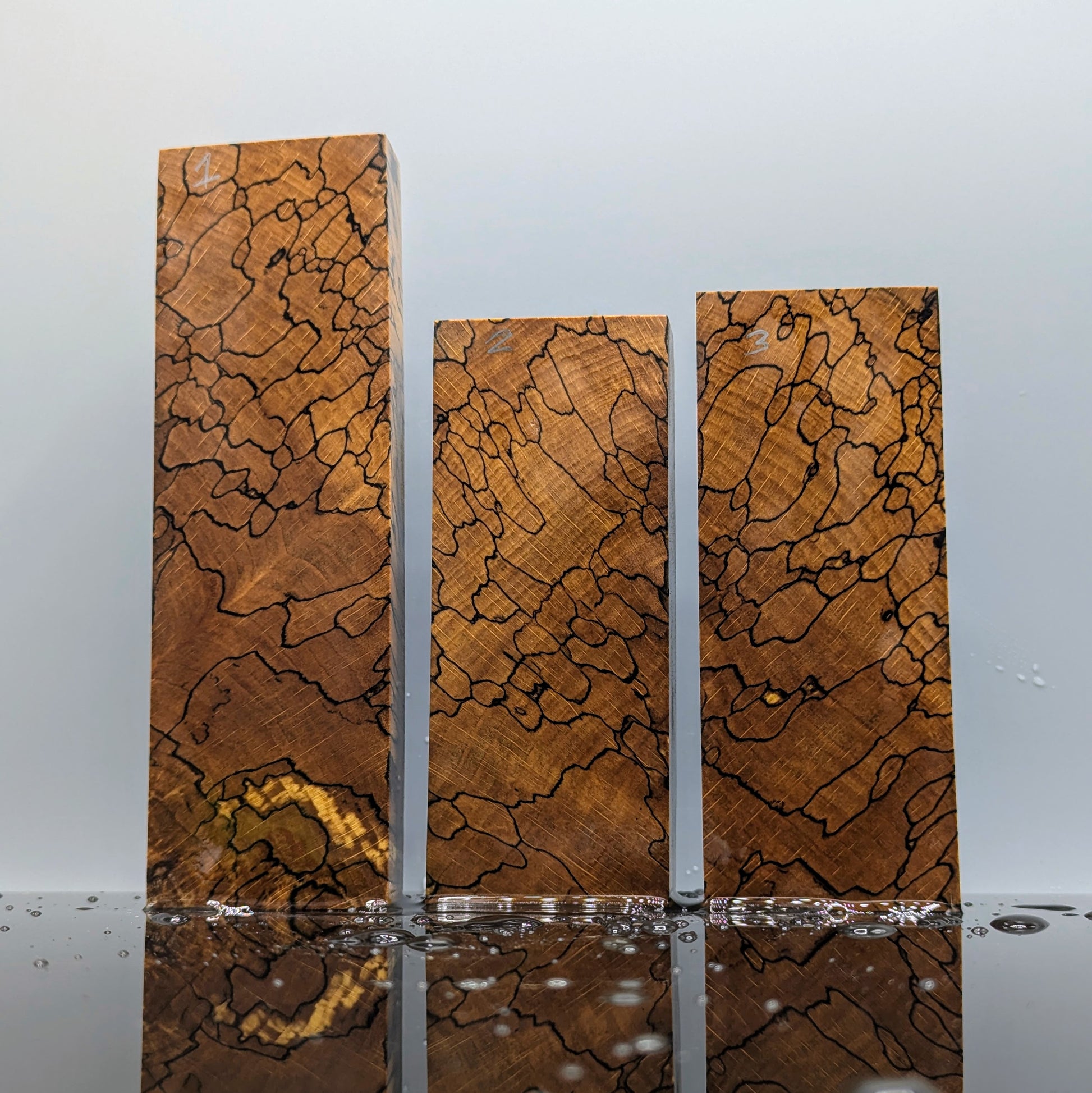 Stabilised Spalted Beech  Handle Blocks-KWB Knives