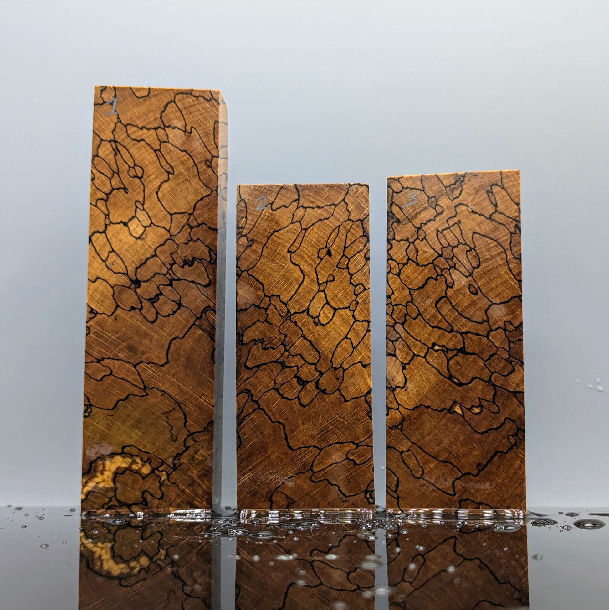 Stabilised Spalted Beech  Handle Blocks-KWB Knives