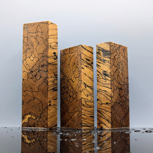 Stabilised Spalted Beech  Handle Blocks-KWB Knives
