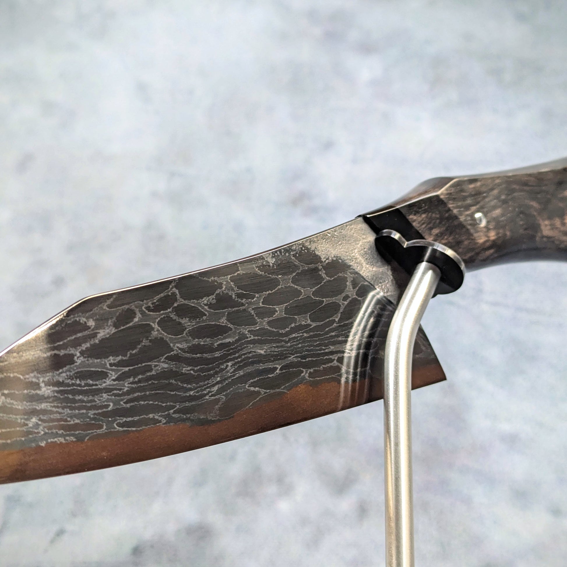 190mm Bubble damascus Chef Knife | Handmade Kitchen Knives-KWB Knives