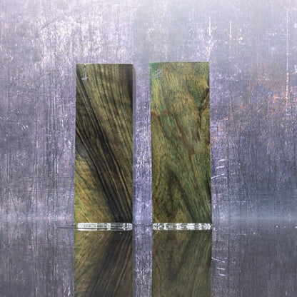 Teal Stabilised Walnut Handle Blocks-KWB Knives