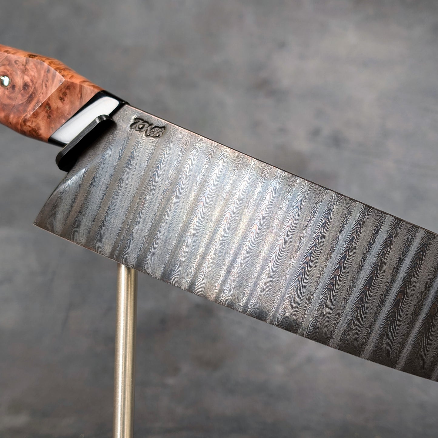 230mm Ladder damascus K-tip Gyuto | Handmade Kitchen Knives
