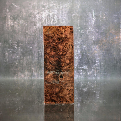 Stabilised Burr Elm Red Dyed Handle Block