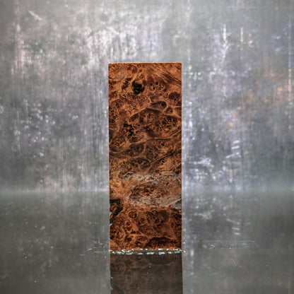 Stabilised Burr Elm Red Dyed Handle Block