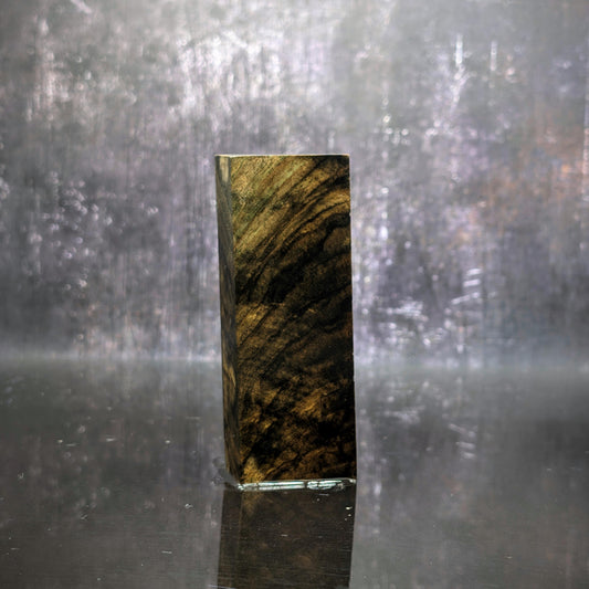 Blue Stabilised Walnut Handle Block