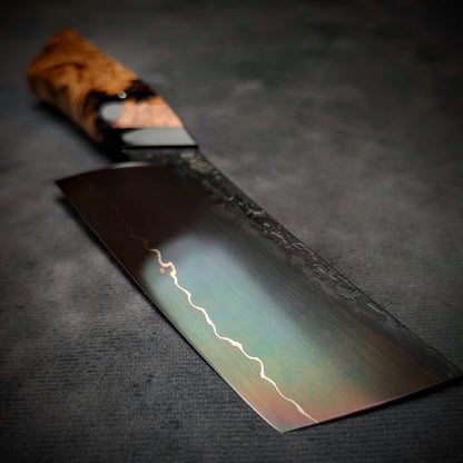 120mm Lightning Nakiri Veg Knife | Handmade Kitchen Knives