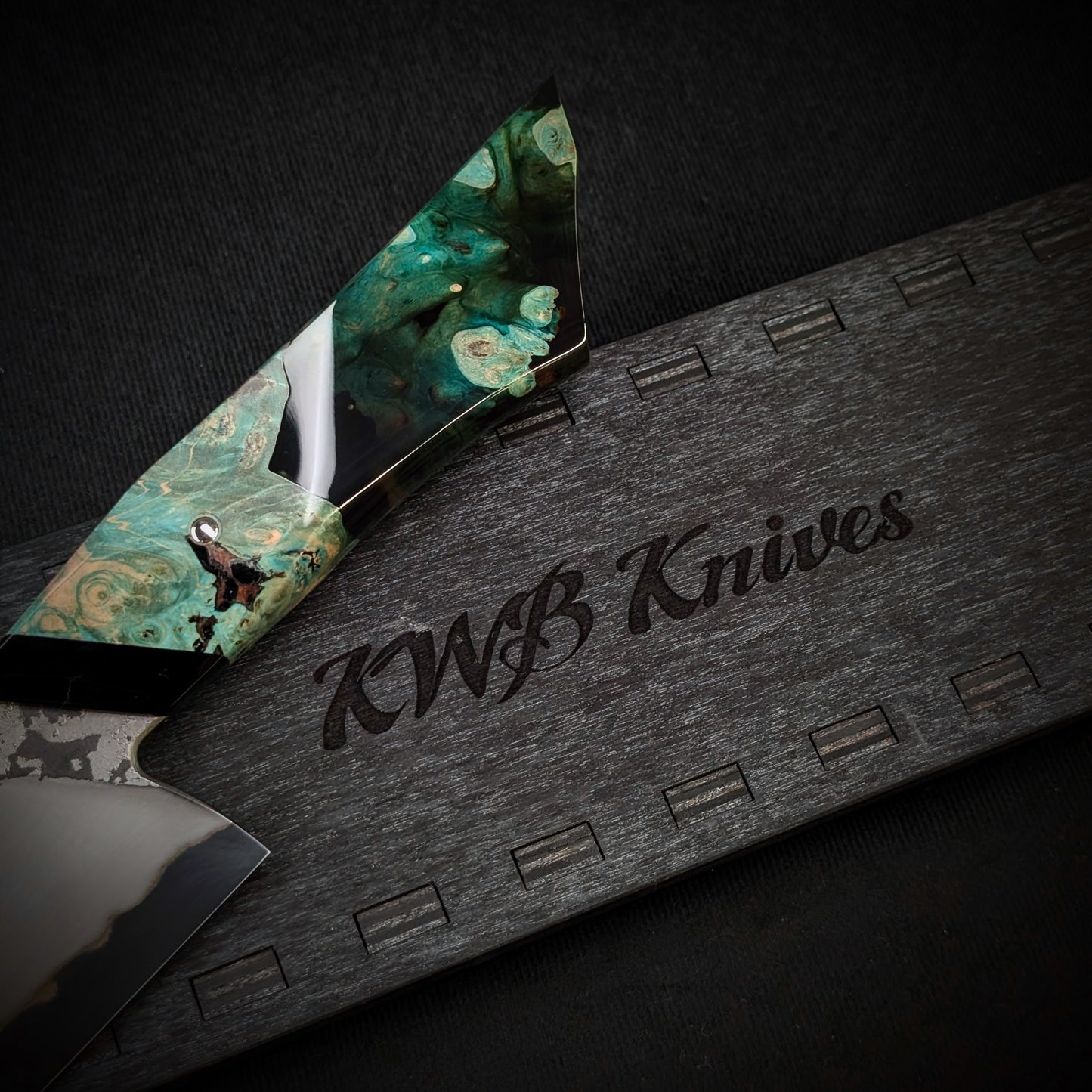 160mm Stainless San-Mai Utility Knife | Handmade Kitchen Knives-KWB Knives