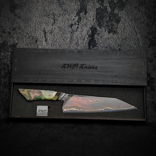 210mm Wrought iron Gyuto Chef Knife | Handmade Kitchen Knives-KWB Knives