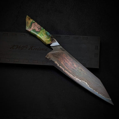 210mm Wrought iron Gyuto Chef Knife | Handmade Kitchen Knives-KWB Knives