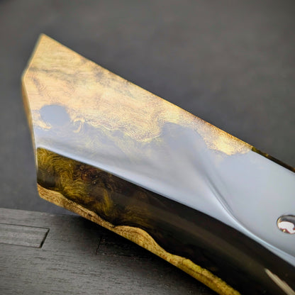 140mm Stainless San-Mai Knife | Handmade Outdoor Knives-KWB Knives