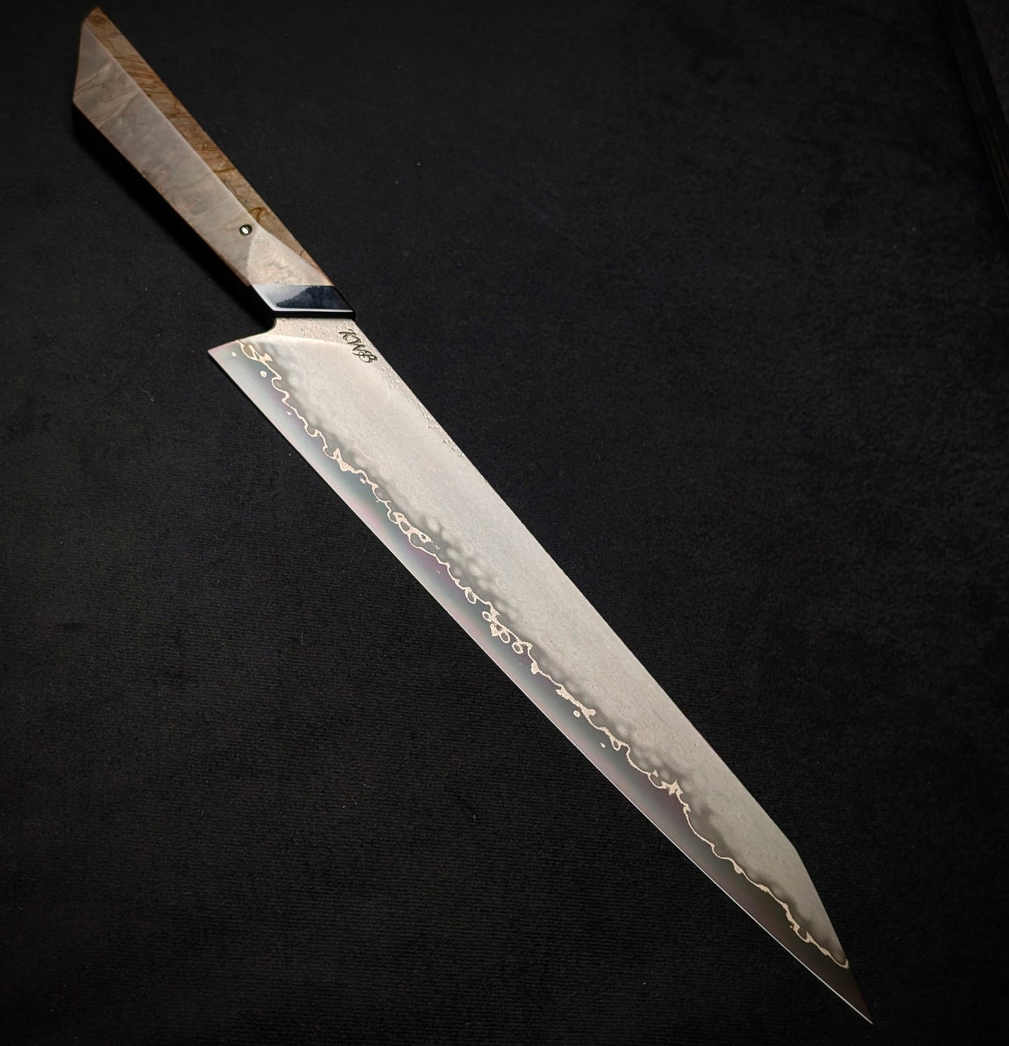 285mm Stainless San-Mai Carving Knife | Handmade Kitchen Knives