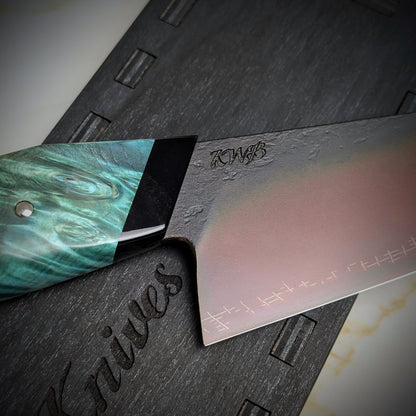 165mm Barbed Wire utility Knife | Handmade Kitchen Knives