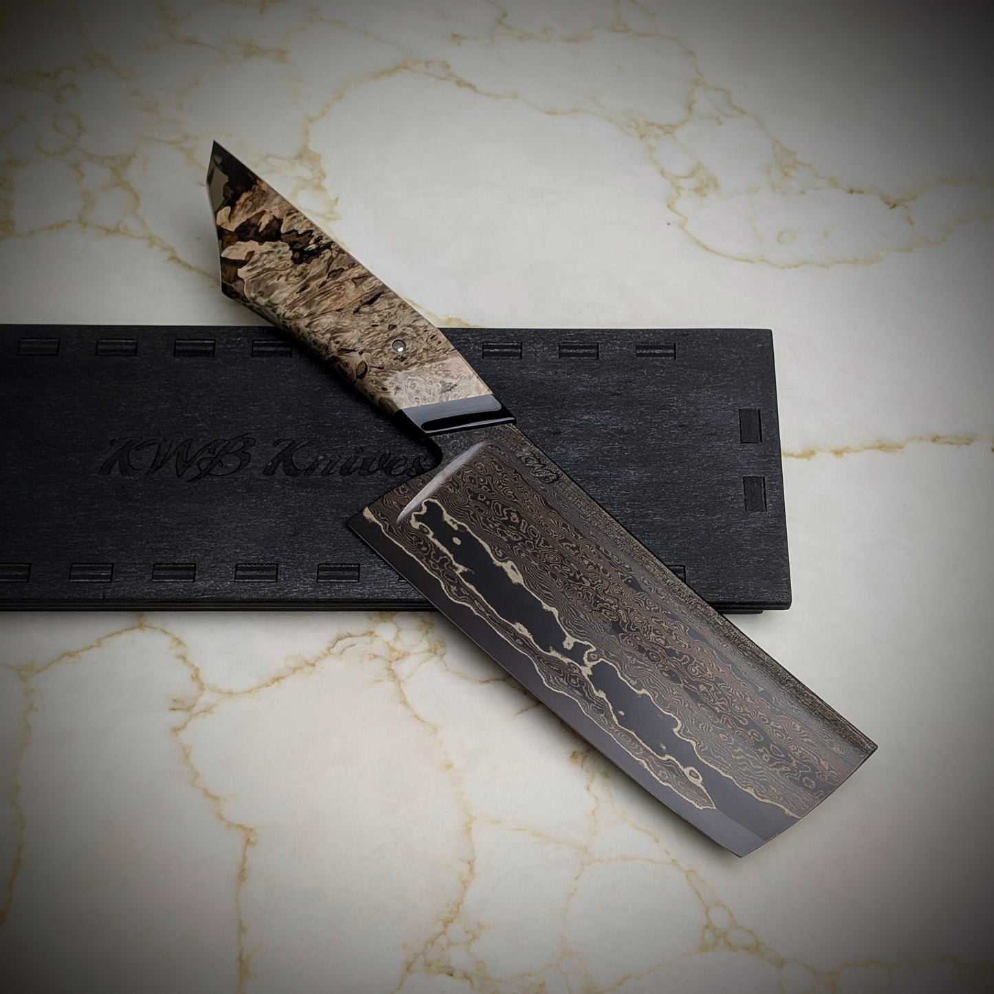 150mm Double Hollow Nakiri | Handmade Kitchen Knives