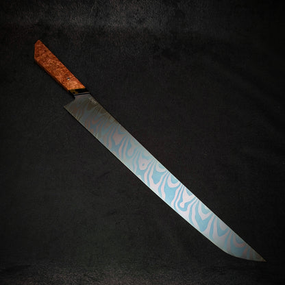 360mm Damascus Sushi Sword  | Handmade Kitchen Knives