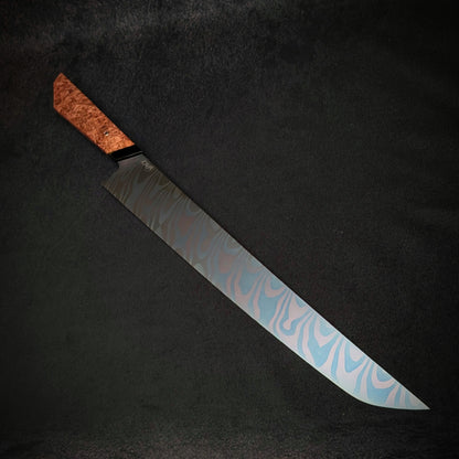 360mm Damascus Sushi Sword  | Handmade Kitchen Knives