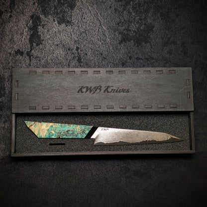 170mm Nickel Damascus Honesuki Petty Knife  | Handmade Kitchen Knives