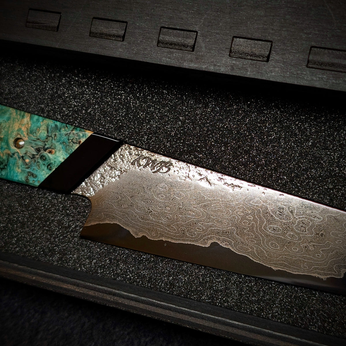 170mm Nickel Damascus Honesuki Petty Knife  | Handmade Kitchen Knives