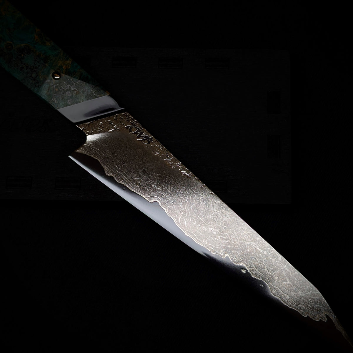 170mm Nickel Damascus Honesuki Petty Knife  | Handmade Kitchen Knives