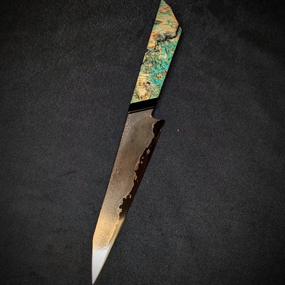 170mm Nickel Damascus Honesuki Petty Knife  | Handmade Kitchen Knives
