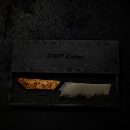 125mm Stainless San-Mai Nakiri Veg Knife | Handmade Kitchen Knives