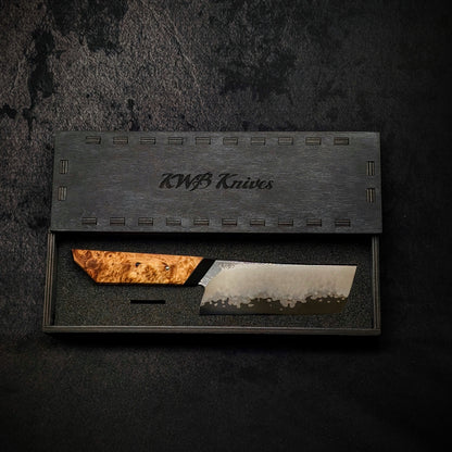 125mm Stainless San-Mai Nakiri Veg Knife | Handmade Kitchen Knives