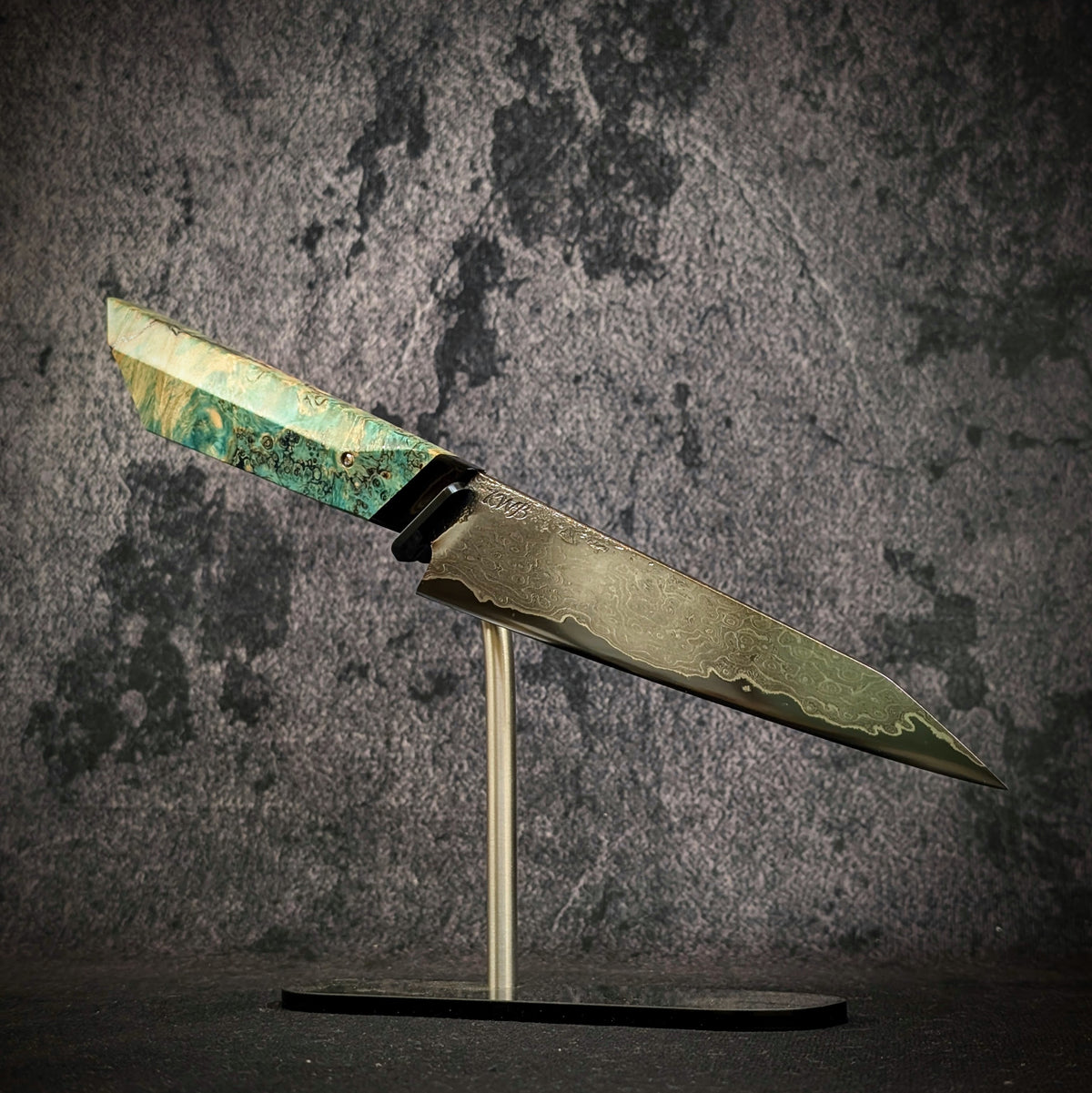 170mm Nickel Damascus Honesuki Petty Knife  | Handmade Kitchen Knives