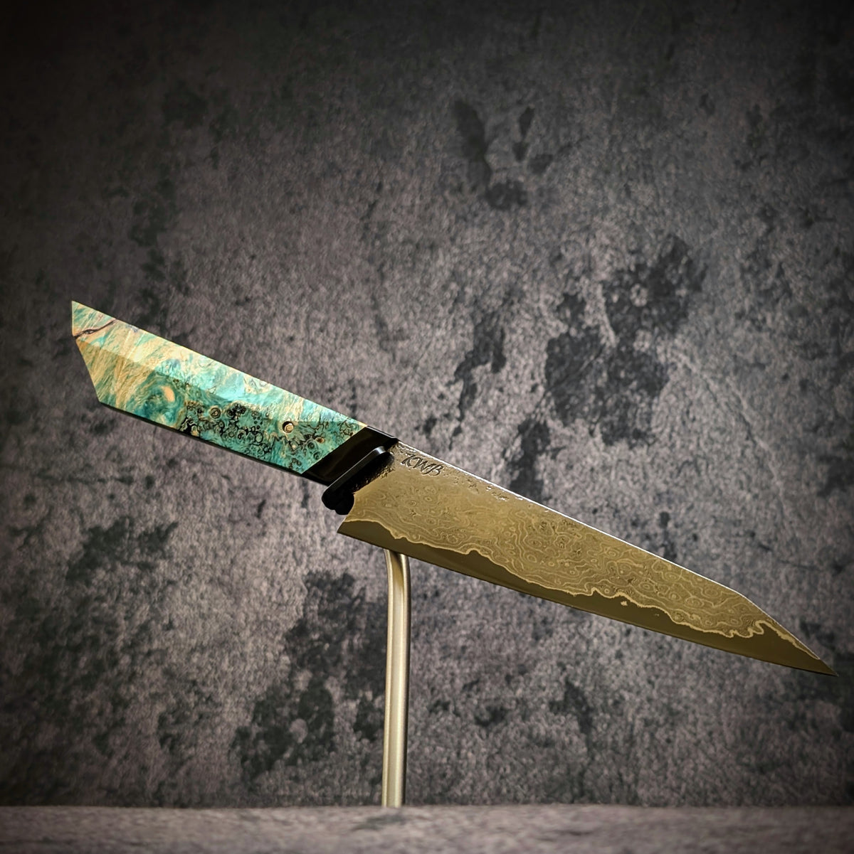 170mm Nickel Damascus Honesuki Petty Knife  | Handmade Kitchen Knives