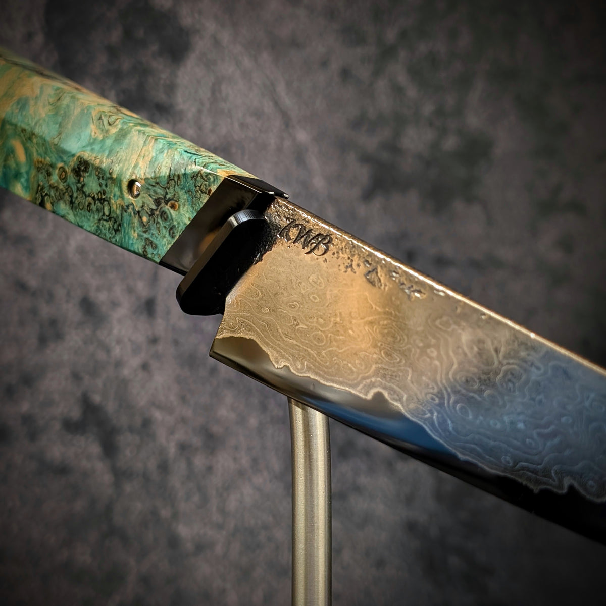 170mm Nickel Damascus Honesuki Petty Knife  | Handmade Kitchen Knives