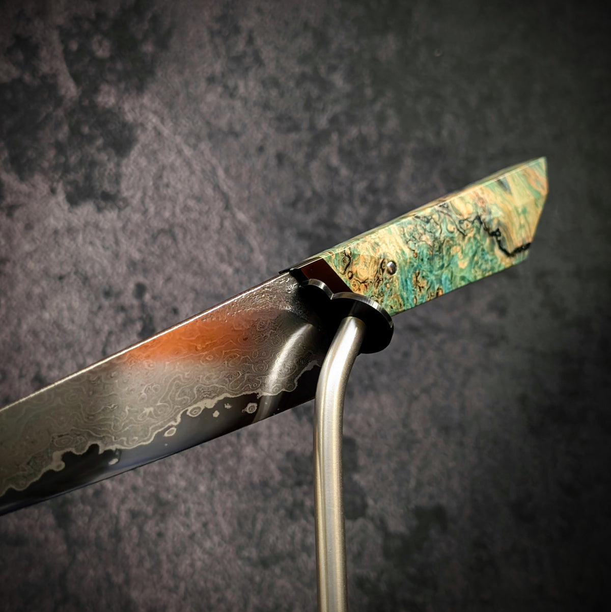 170mm Nickel Damascus Honesuki Petty Knife  | Handmade Kitchen Knives