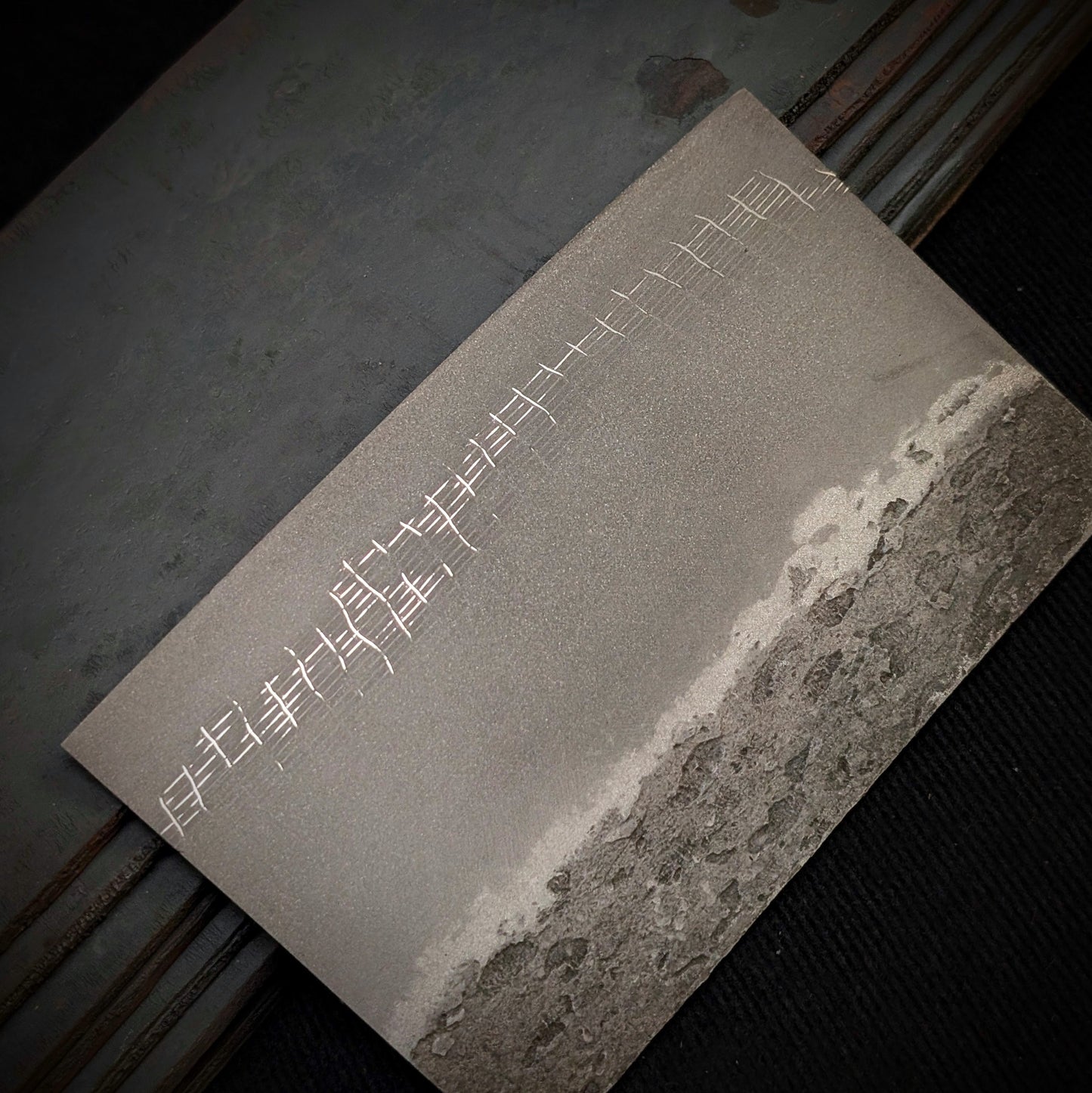 Barbed wire San-Mai 80crv2 Knife Making Steel Billet - KWB Knives