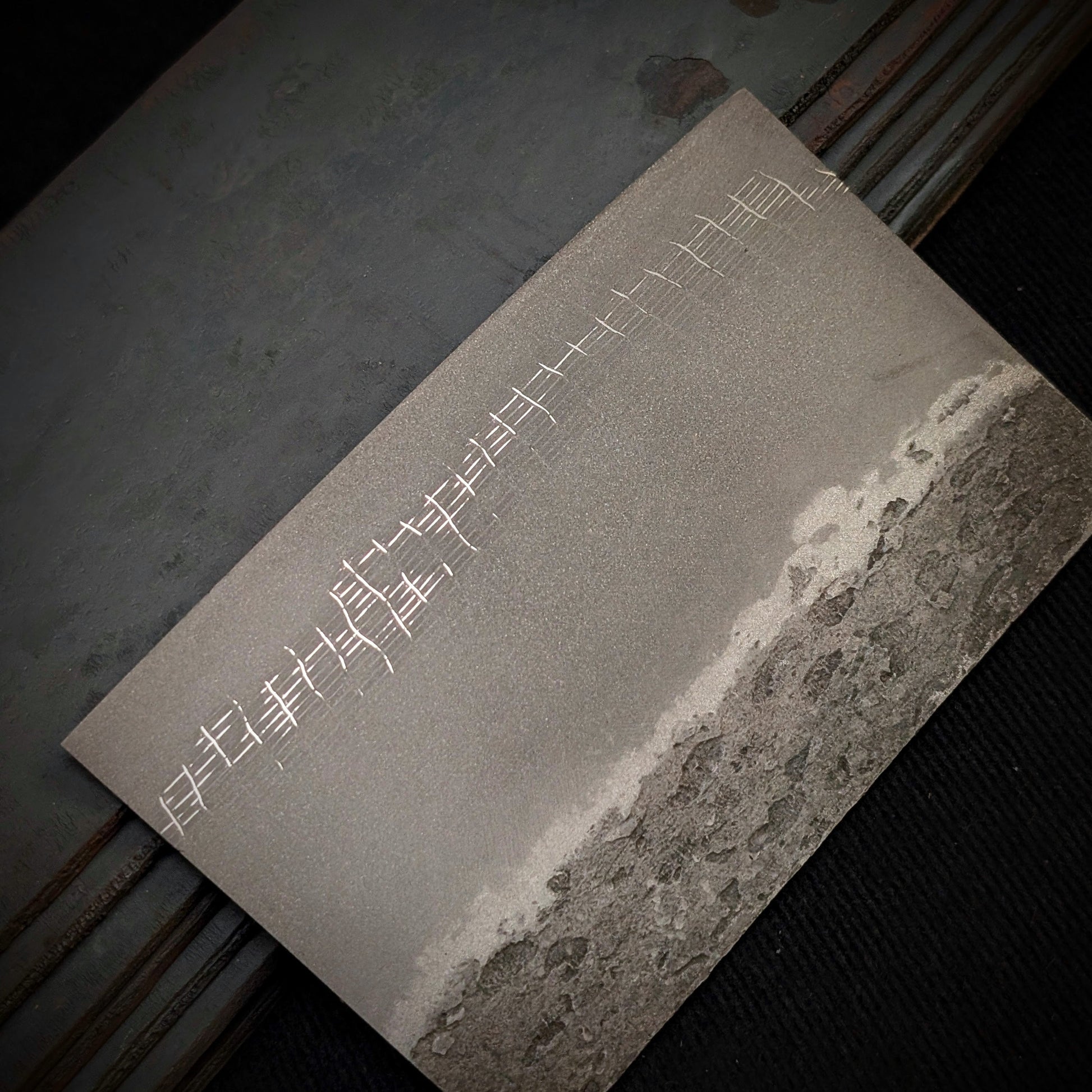 Barbed wire San-Mai 80crv2 Knife Making Steel Billet - KWB Knives