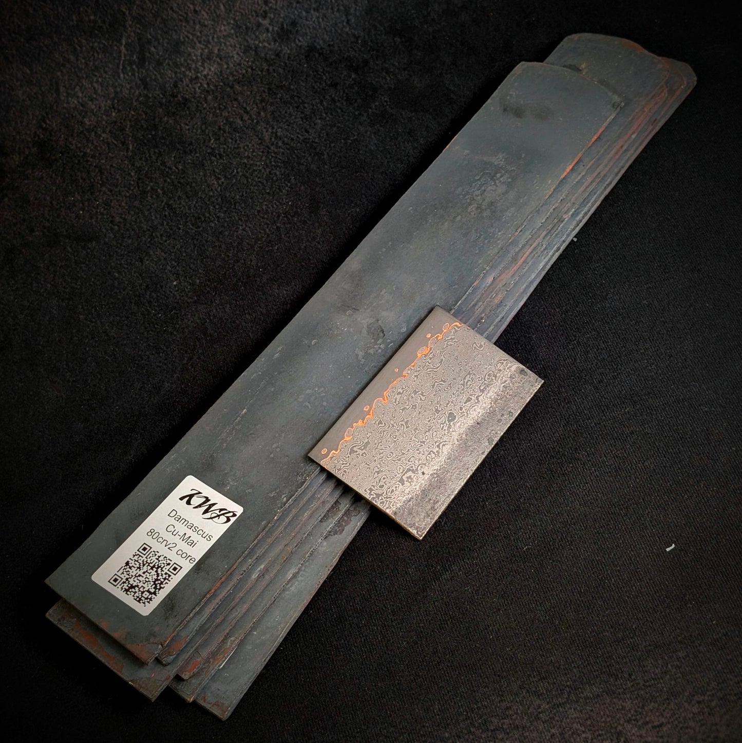 Damascus Cu-Mai Knife Making Steel Billet - KWB Knives