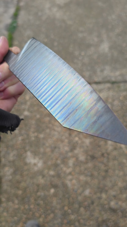 230mm Ladder damascus K-tip Gyuto | Handmade Kitchen Knives